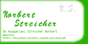 norbert streicher business card